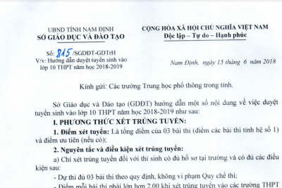 Hướng dẫn duyệt tuyển sinh vào lớp 10
