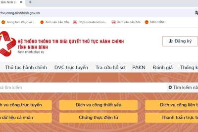 Công bố Danh mục thủ tục hành chính mới ban hành, được sửa đổi,  bổ sung lĩnh vực thi, tuyển sinh thuộc thẩm quyền giải quyết của  Sở Giáo dục và Đào tạo tỉnh Ninh Bình