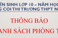 Danh sách phòng thi tuyển sinh lớp 10 năm học 2026-2027 – HĐCT Trường THPT Nam Trực