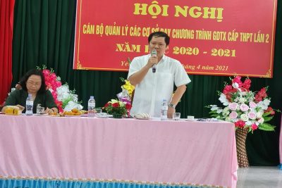 HỘI NGHỊ CÁN BỘ QUẢN LÝ CÁC CƠ SỞ DẠY CHƯƠNG TRÌNH GDTX CẤP THPT LẦN THỨ 2,  NĂM HỌC 2020-2021