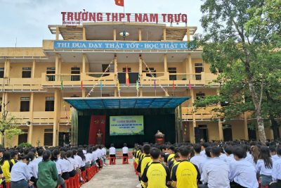 Công an tỉnh Nam Định tuyên truyền, phổ biến kiến thức pháp luật cho học sinh trường THPT Nam Trực