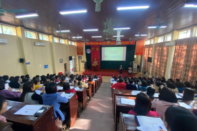 Bồi dưỡng công tác giáo dục, truyền thông về dinh dưỡng hợp lý đảm bảo phát triển thể chất trẻ em, học sinh phòng chống bệnh  không lây nhiễm trong trường học